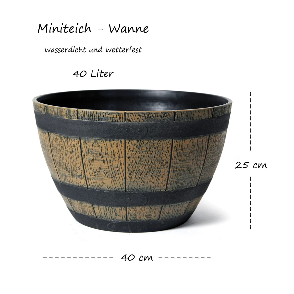 Miniteich Wanne Schale Pflanschale groß - rund