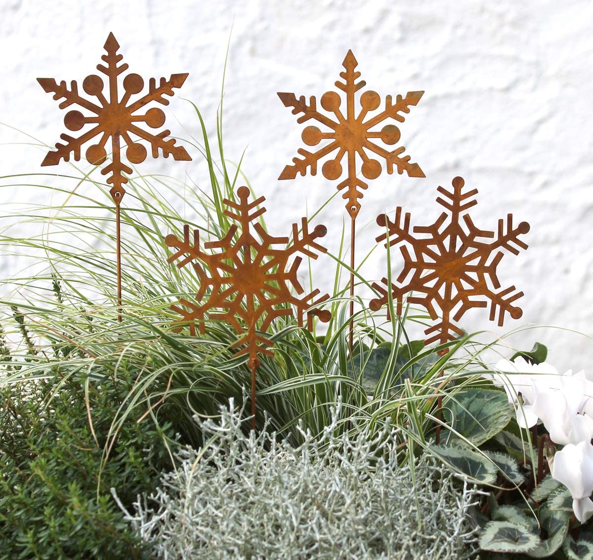 blumenkasten stecker rost LB H&F Lilienburg 4er Weihnachtsdeko Roststecker Rost Metall wetterfes –  www.LILIENBURG.de