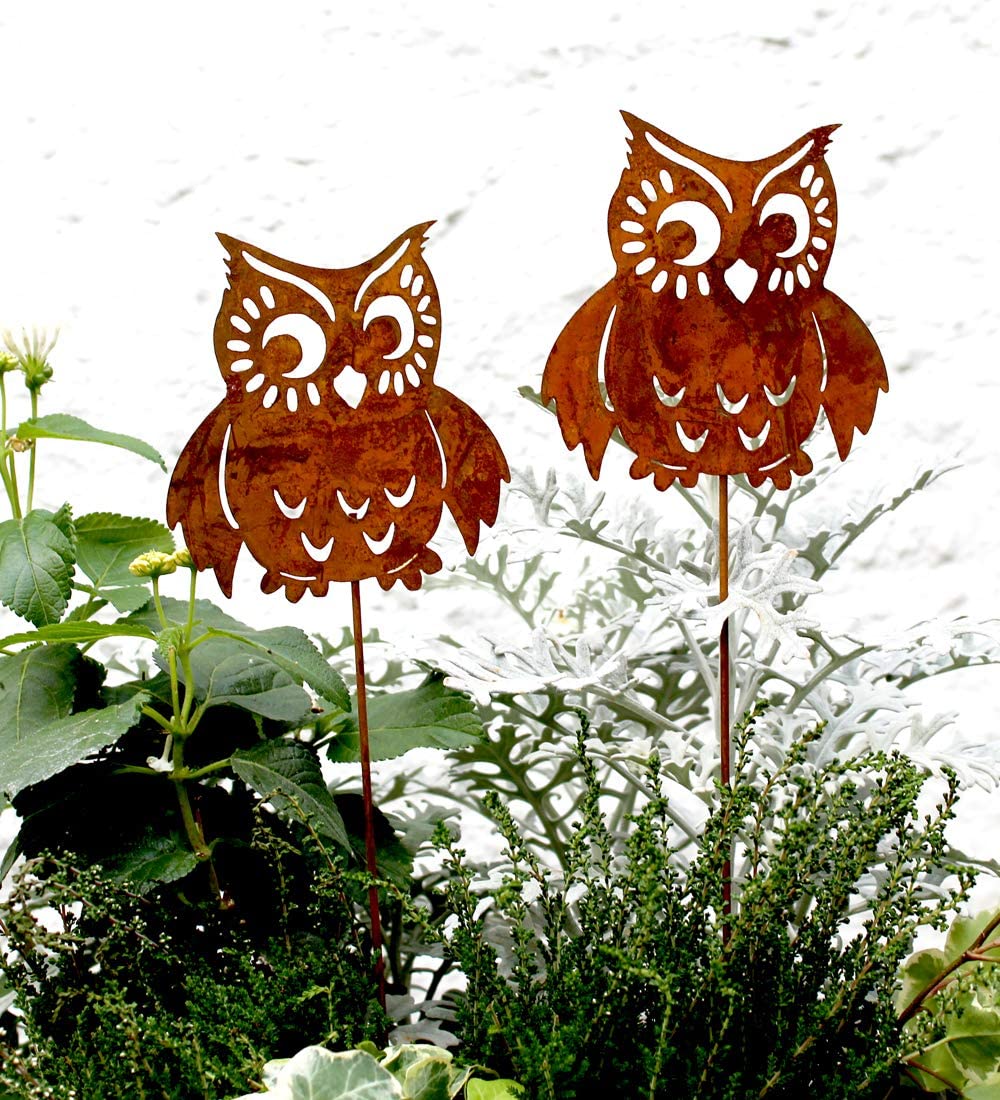 blumenkasten stecker rost LB H&F Lilienburg Eulen Set Roststecker Eule Gartenstecker Rost Kautz –  www.LILIENBURG.de