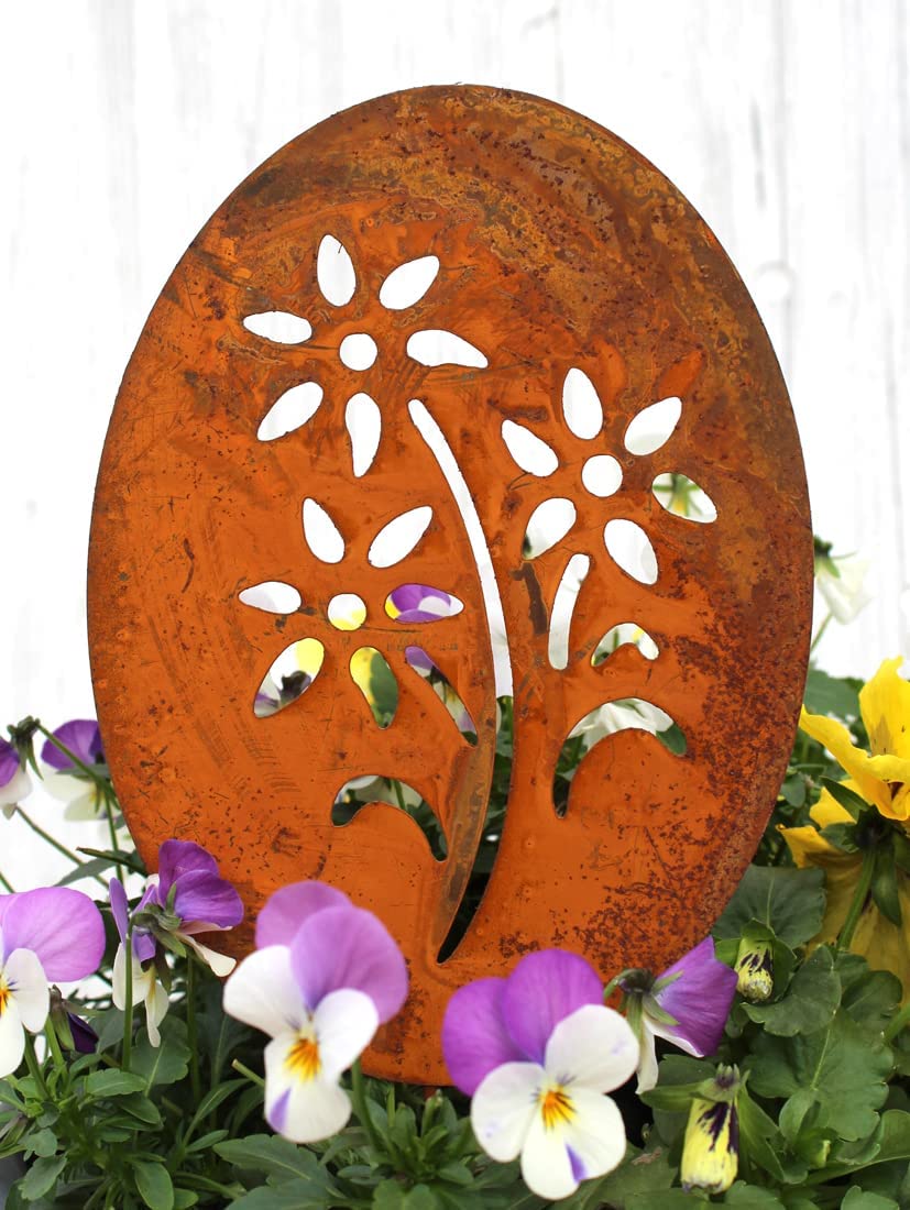 LB H&F Osterdeko Osterei Deko Ostern Garten draußen Rost Dekoration Fr