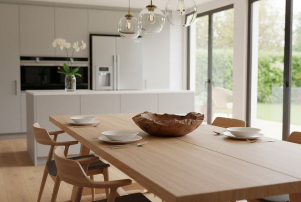 LB H&F Teakschale Dekoschale Holzschale Teak Schale Obstschale Schmuckschale ca. Ø 30 cm massiv