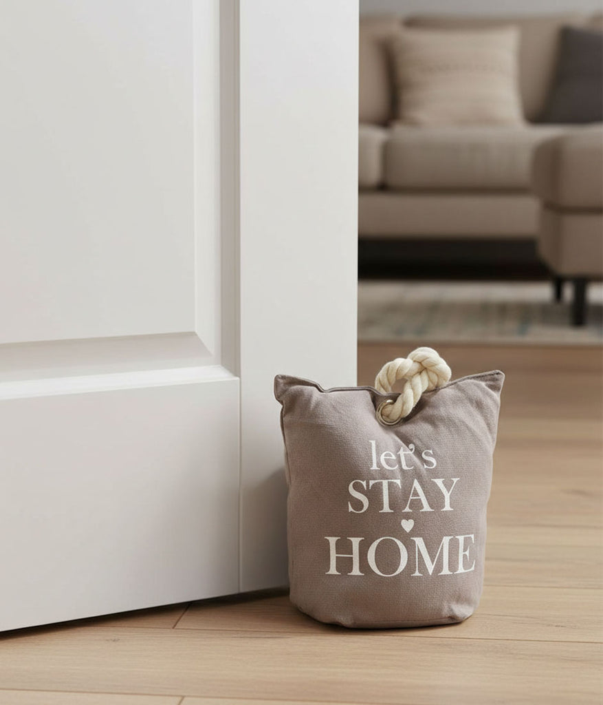 Lilienburg Türstopper schwer Stoff Sack Vintage Grau Home Stay