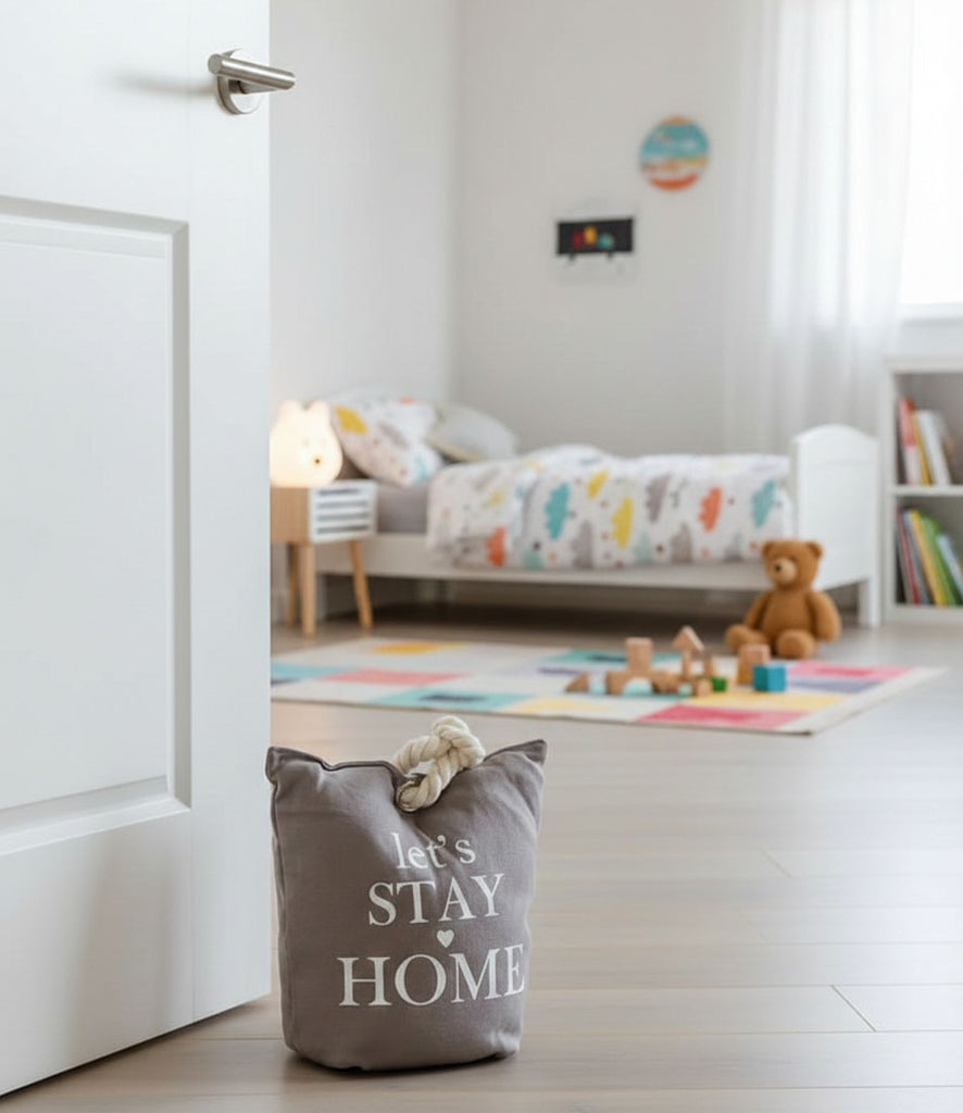 Lilienburg Türstopper schwer Stoff Sack Vintage Grau Home Stay