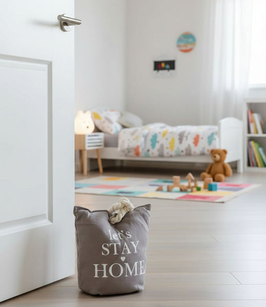 Lilienburg Türstopper schwer Stoff Sack Vintage Grau Home Stay