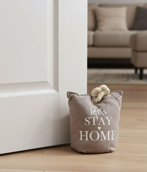 Lilienburg Türstopper schwer Stoff Sack Vintage Grau Home Stay