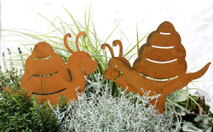 LB H&F Lilienburg 2er Set Schnecke Roststecker Gartenstecker Metall Rost Metall wetterfest Weinbergschnecke