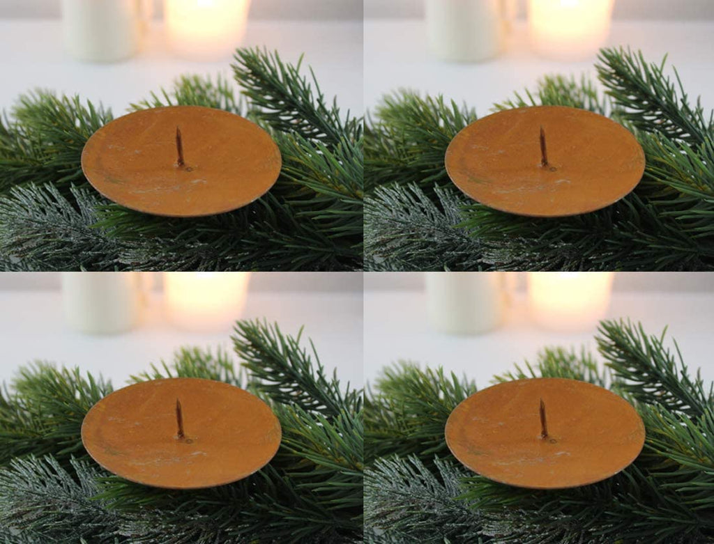 LB H&F 4er Set Adventskranz Deko Kerzenhalter Advent Rost Kerzenteller