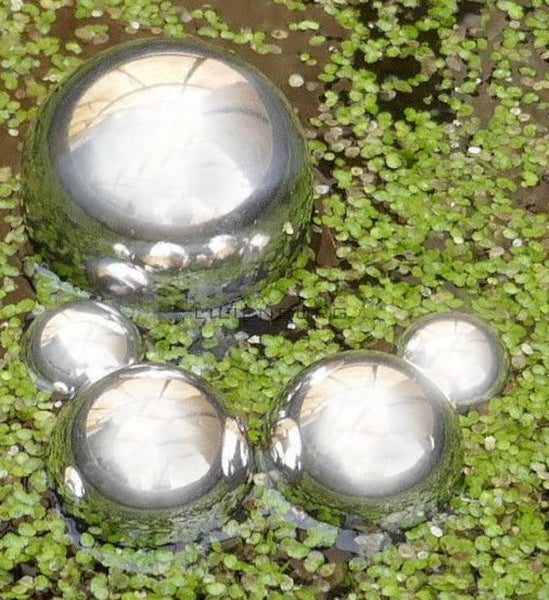 5 Stück Schwimmkugel Dekokugel Teichdeko Gartenkugel Silber Chromkugel Rosenkugel Rostfrei