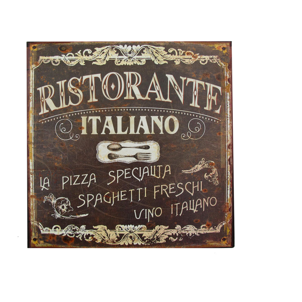 LB H&F Blechschild Lilienburg Blech Schild Küche Metallschild Italien