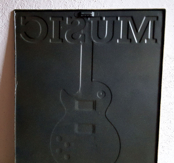 LB H&F Blechschild Retro Wohnzimmer Küche Blech Schild Metallschild Nostalgie Retro Musik 40x30 cm Groß geprägt