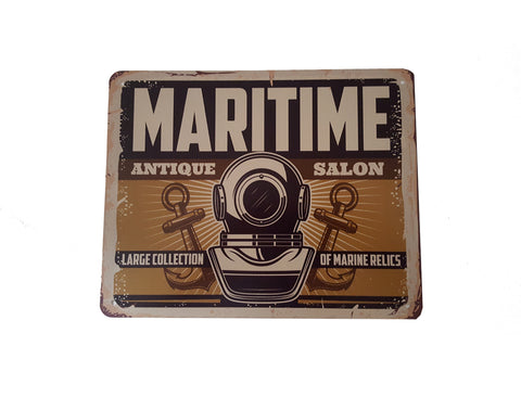 LB H&F Blechschild Vintage Anker Maritim Deko Wandbild Metall 25x20cm Wandschild Wanddeko