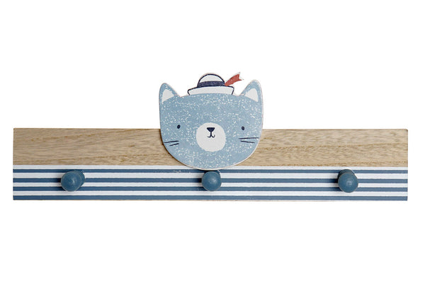 LB H&F Hakenleiste Garderobenhaken Garderobe Haken Matrose Wandgarderobe Kleiderhaken KINDERZIMMER - 33x11cm Gross