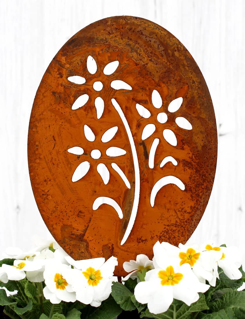 LB H&F Osterdeko Osterei Deko Ostern Garten draußen Rost Dekoration Frühling (Blume)