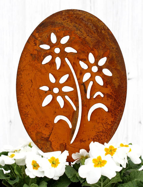 LB H&F Osterdeko Osterei Deko Ostern Garten draußen Rost Dekoration Frühling (Blume)