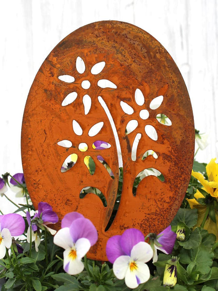 LB H&F Osterdeko Osterei Deko Ostern Garten draußen Rost Dekoration Frühling (Blume)