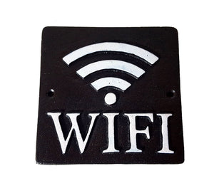 LB H&F Türschild Schild Nostalgie WLAN massives Eisen Türschild 12 x 12 cm  Büro / Arbeitsplatz - PC