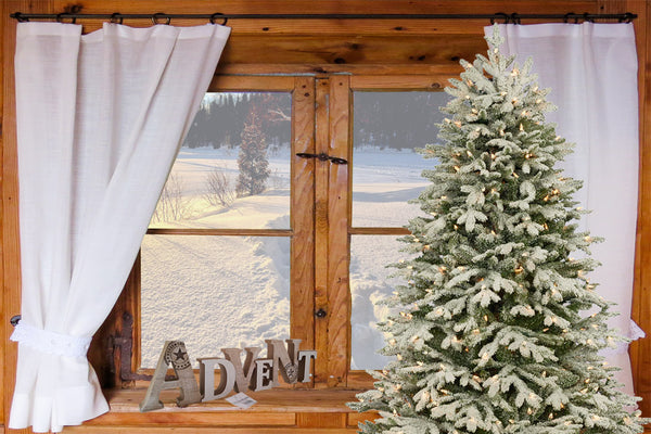 LB H&F Weihnachtsdeko Schriftzug Advent zum hinstellen Holz Natur Winterdeko Holzaufsteller Adventsdeko