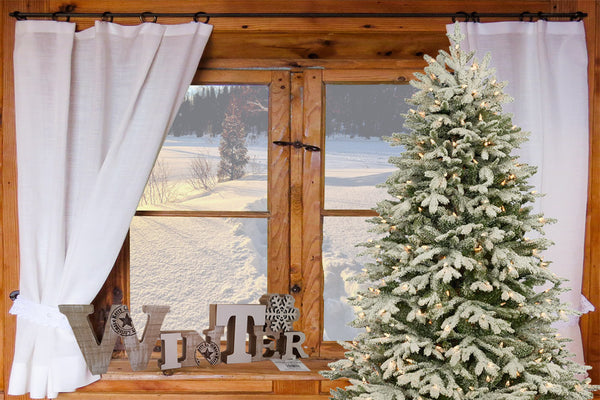 LB H&F Weihnachtsdeko Schriftzug Winter zum hinstellen Holz Natur Winterdeko Holzaufsteller Winterschriftzug