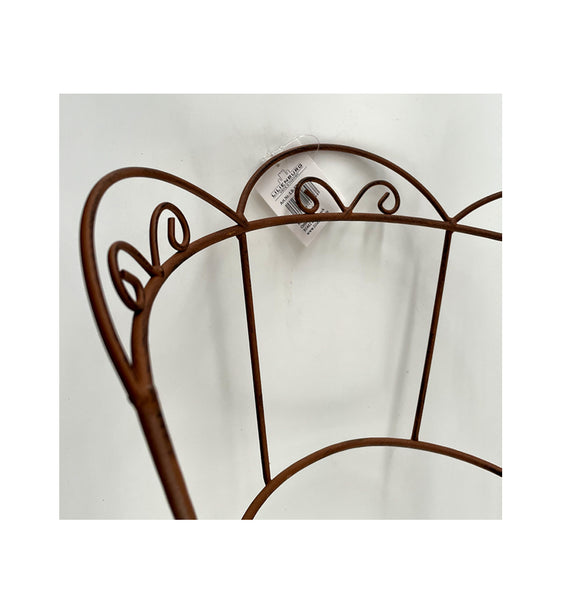 LB H&F Staudenhalter Rankhilfe Bogen Zaunelement Metall Antik Design - 54x33 cm Gross Rostfarben