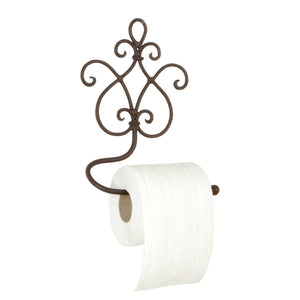 LB H&F Toilettenpapierhalter antik Design braun Metall WC-Papierhalter Wandhalter