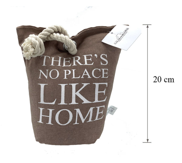 Lilienburg Türstopper " There`s No Place like Home " schwer Stoff Sack Vintage (Cappuccino)