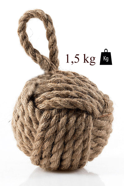 LB H&F Lilienburg Türstopper schwer Jute Seil Vintage BRAUN 1,5 kg / 15 cm Ø Knoten B